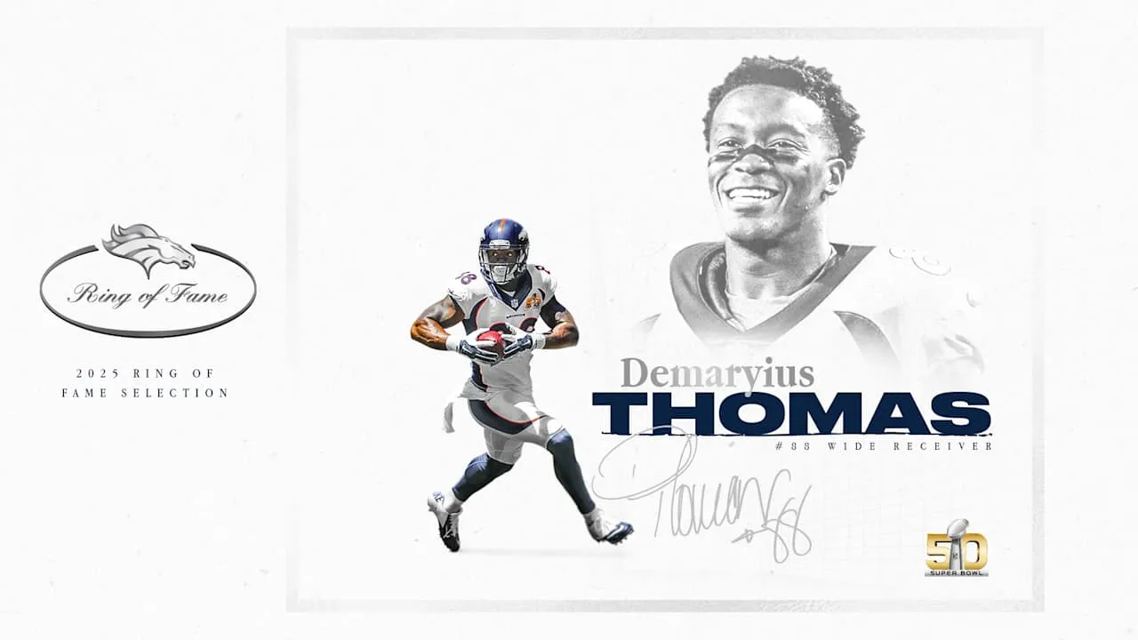 Demaryius Thomas Juara Super Bowl 50 Terpilih dalam Denver Broncos Ring of Fame